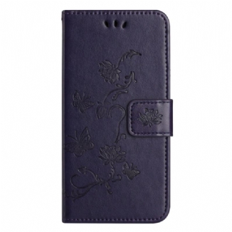 Housse Xiaomi Redmi Note 13 5G Fleurettes à Lanière