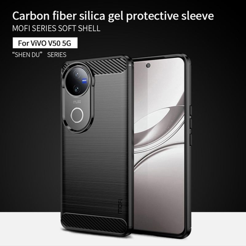 Coque Vivo V50 5G Fibre Carbone Brossée