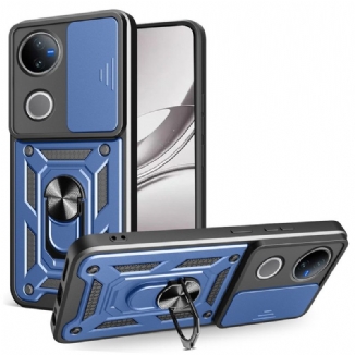 Coque Vivo V50 5G Protection Caméra Coulissante et Support