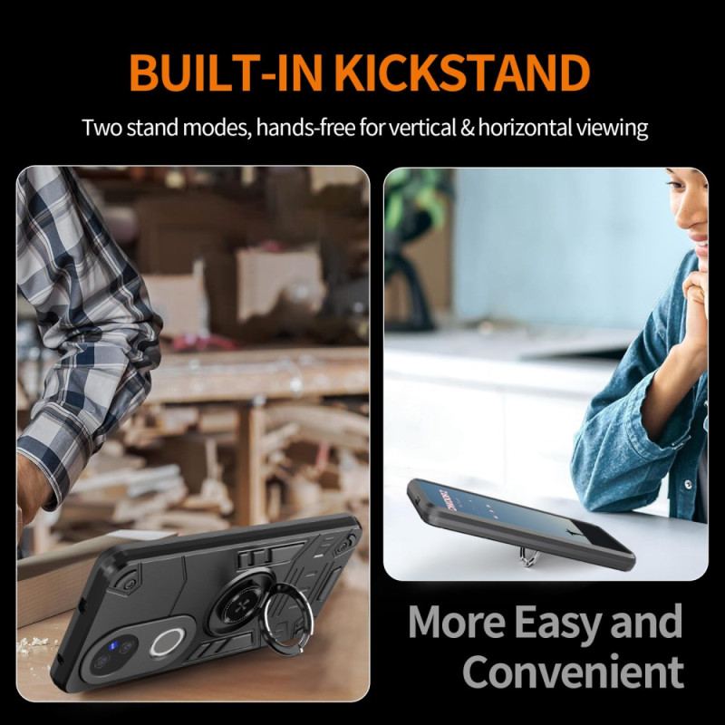 Coque Vivo V50 5G Robuste Anneau-Support