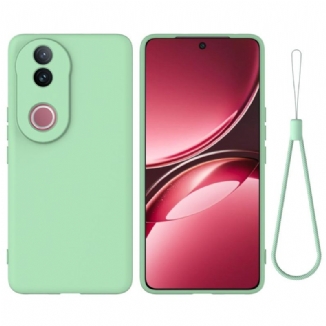 Coque Vivo V50 5G Silicone Liquide à Lanière