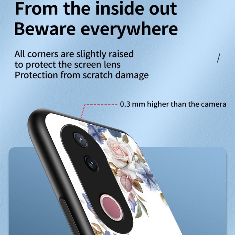 Coque Vivo V50 5G Verre Trempé Florale