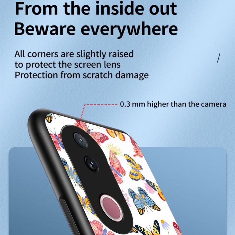 Coque Vivo V50 5G Verre Trempé Motif Papillons