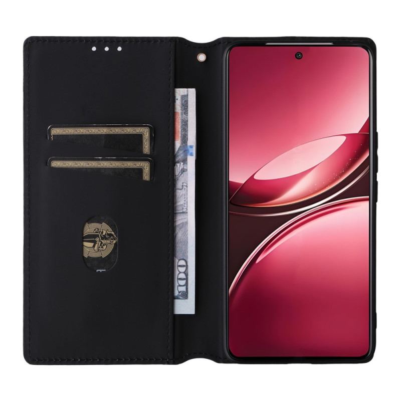 Flip Cover Vivo V50 5G avec Motif Losange Imprimé