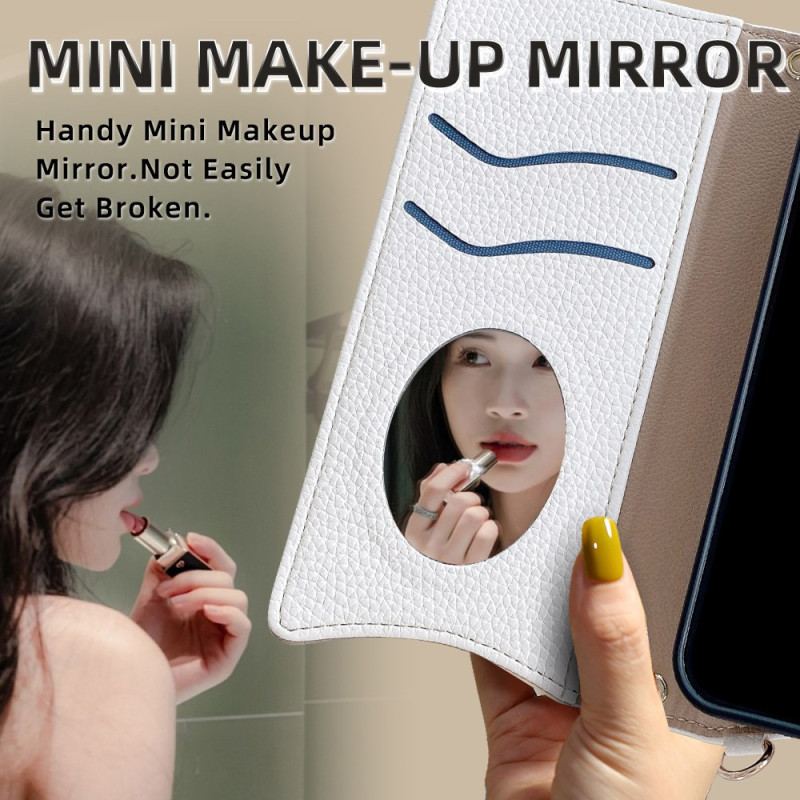 Housse Vivo V50 5G Portefeuille Effet Cuir et Chaîne