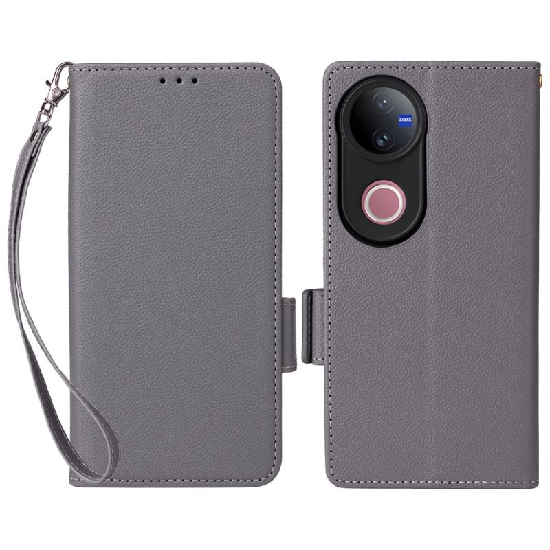 Housse Vivo V50 5G Simili Cuir à Lanière
