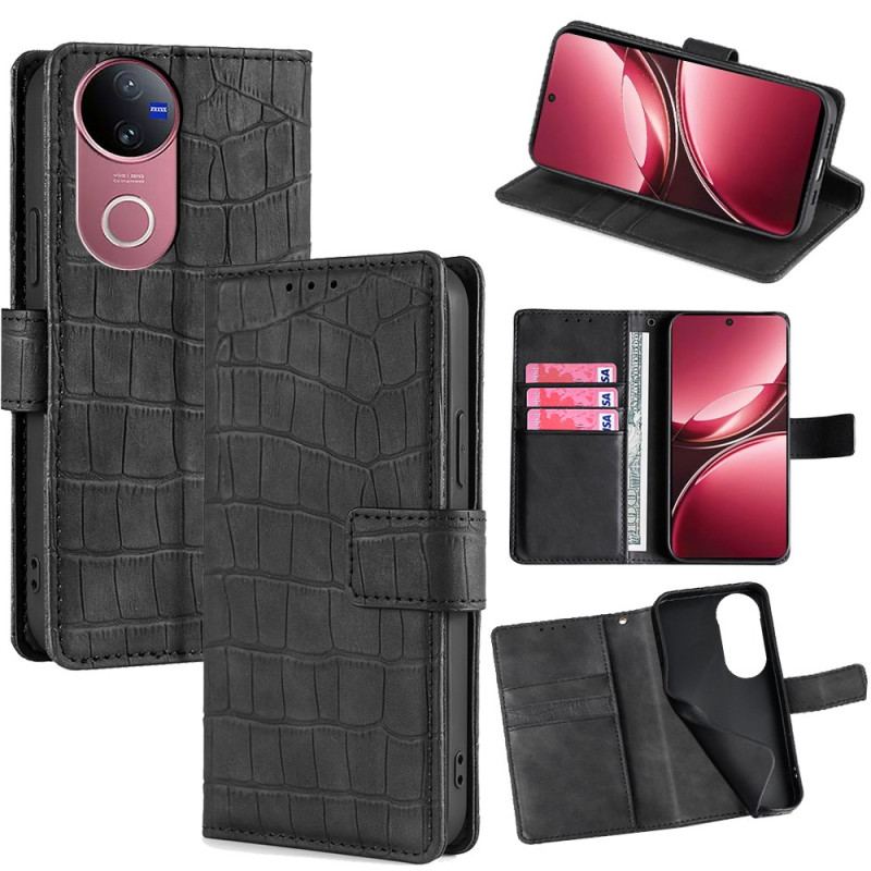 Housse Vivo V50 5G Texture Crocodile