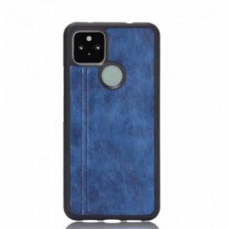 Coque Google Pixel 5 Effet Cuir Couture