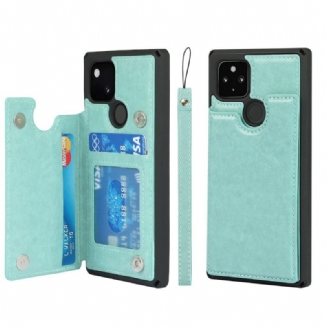 Coque Google Pixel 5 Porte-Cartes Support et Lanière
