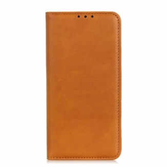 Flip Cover Google Pixel 5 Cuir Fendu Mat