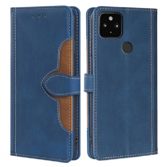 Housse Google Pixel 5 Simili Cuir Bicolore Stylish
