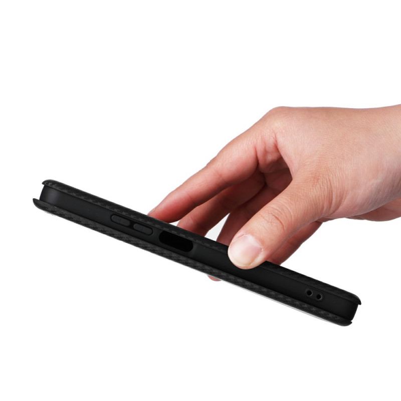 Flip Cover Realme C75 Fibre Carbone