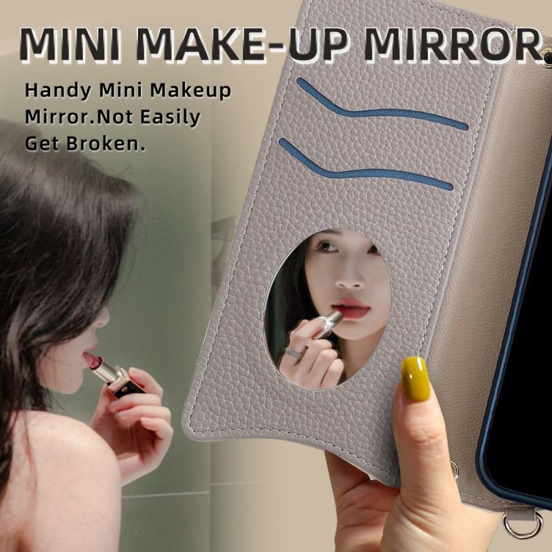 Housse Realme 14X 5G / C75 Portefeuille Bicolore avec Chaîne