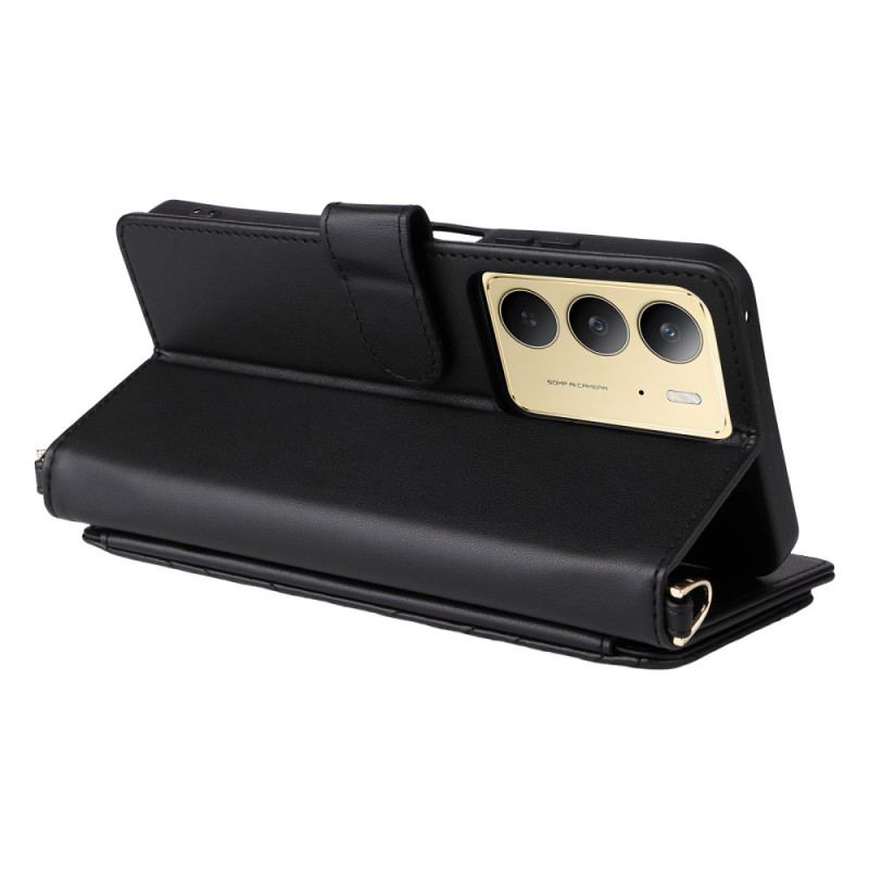 Housse Realme 14X 5G / C75 Premium Design avec Lanière et Bandoulière