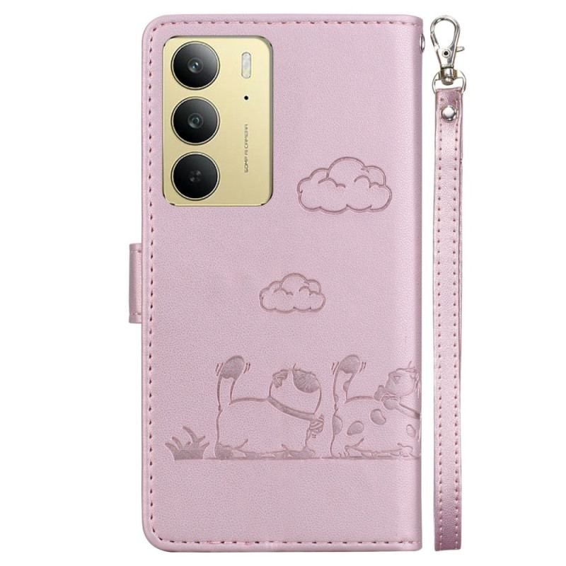 Housse Realme C75 Blocage RFID Scène de Chats