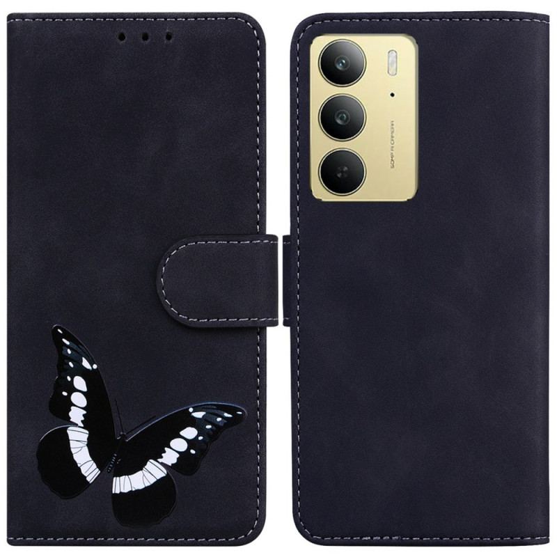 Housse Realme C75 Effet Daim Papillon