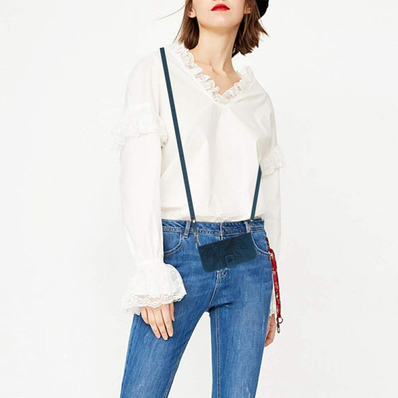 Housse Realme C75 Empreinte Papillons à Bandoulière