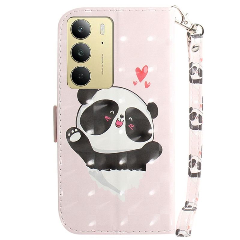 Housse Realme C75 Panda Love à Lanière