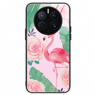 Coque Huawei Mate 50 Pro Verre Trempé Flamant Rose