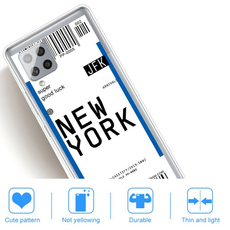 Coque Samsung Galaxy A42 5G Boarding Pass to New York