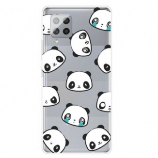 Coque Samsung Galaxy A42 5G Transparente Pandas Sentimentaux