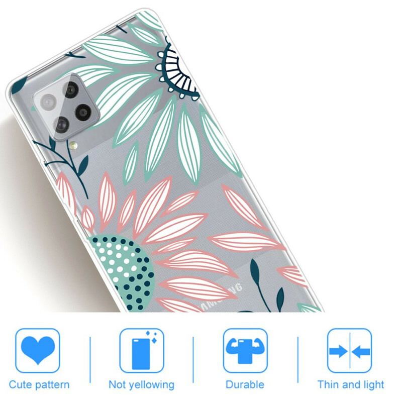Coque Samsung Galaxy A42 5G Transparente Une Fleur