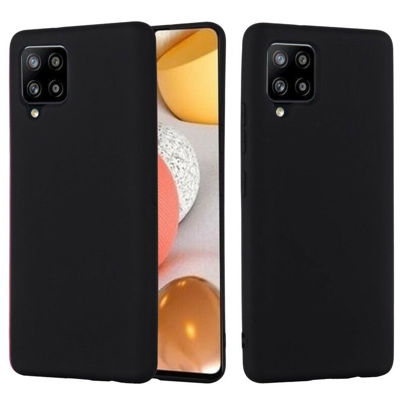 Coque Samsung Galaxy A42 Silicone Liquide avec Lanière