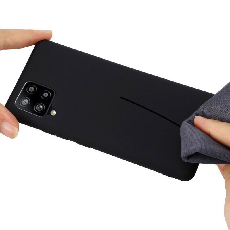 Coque Samsung Galaxy A42 Silicone Liquide avec Lanière