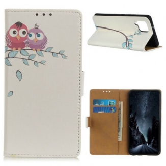 Housse Samsung Galaxy A42 5G Couple De Hiboux Sur l'Arbre