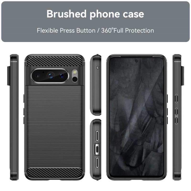 Coque Google Pixel 8 Pro Fibre Carbone Brossée