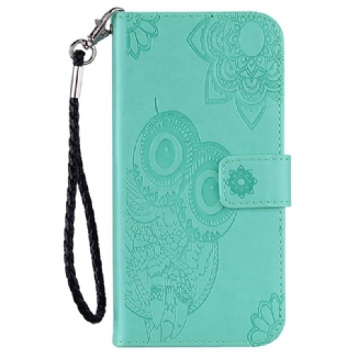 Housse Google Pixel 8 Pro Hibou Mandala et Lanière