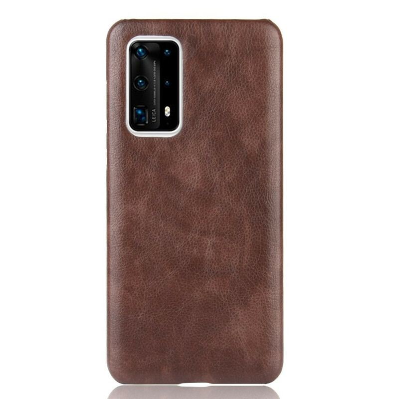 Coque Huawei P40 Pro Plus Effet Cuir Litchi Performance