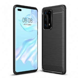 Coque Huawei P40 Pro Plus Fibre Carbone Brossée