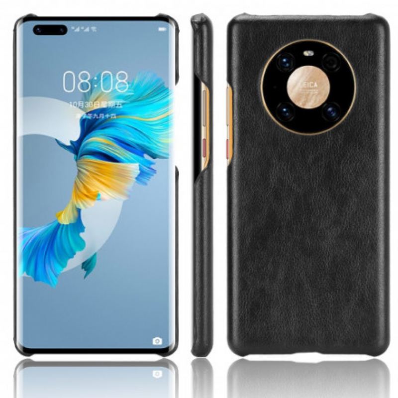 Coque Huawei Mate 40 Pro Effet Cuir Litchi