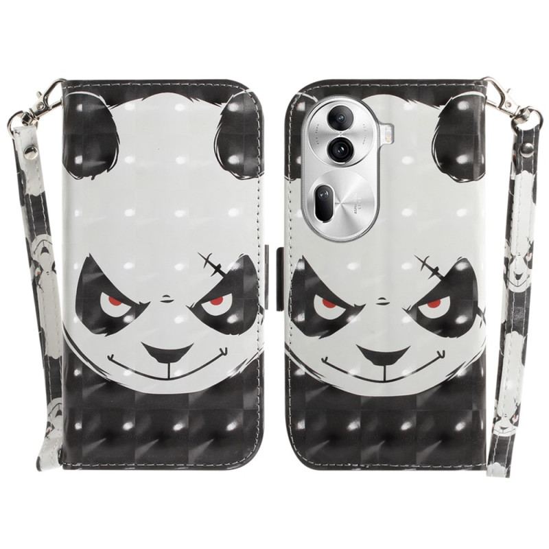 Housse Oppo Reno 11 Pro 5G Angry Panda à Lanière