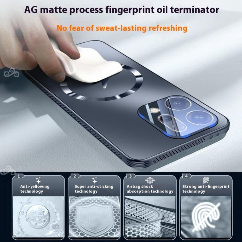 Coque Oppo Reno 14 5G Compatible MagSafe Effet Métal