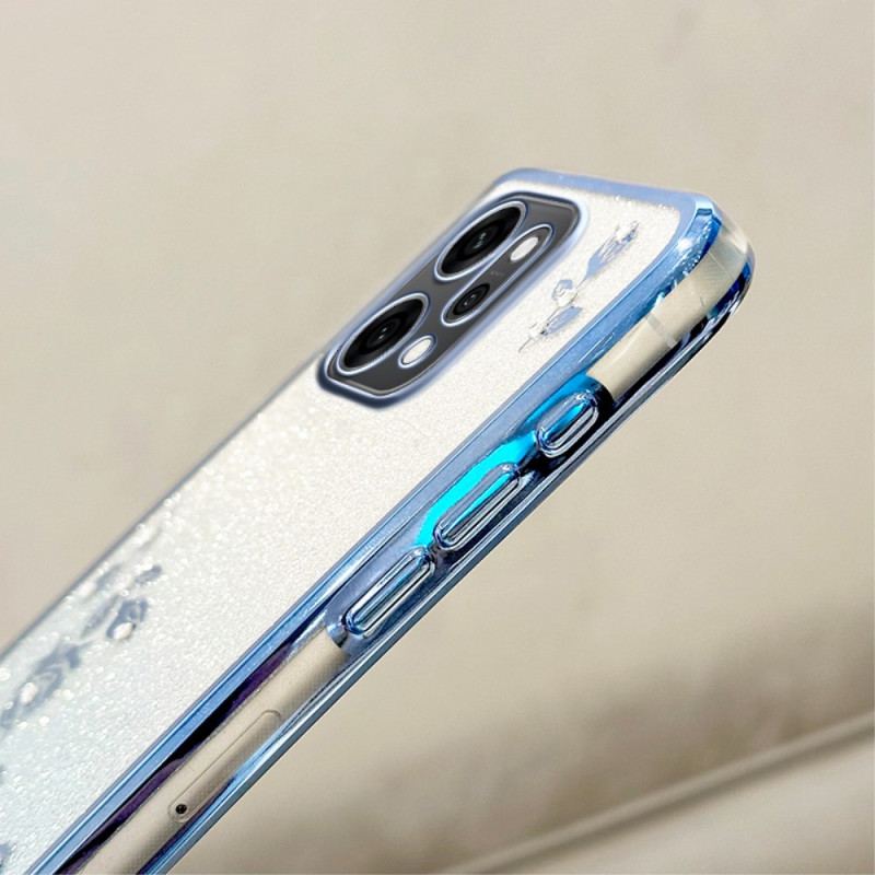 Coque Oppo Reno 14 5G Fleurs et Strass