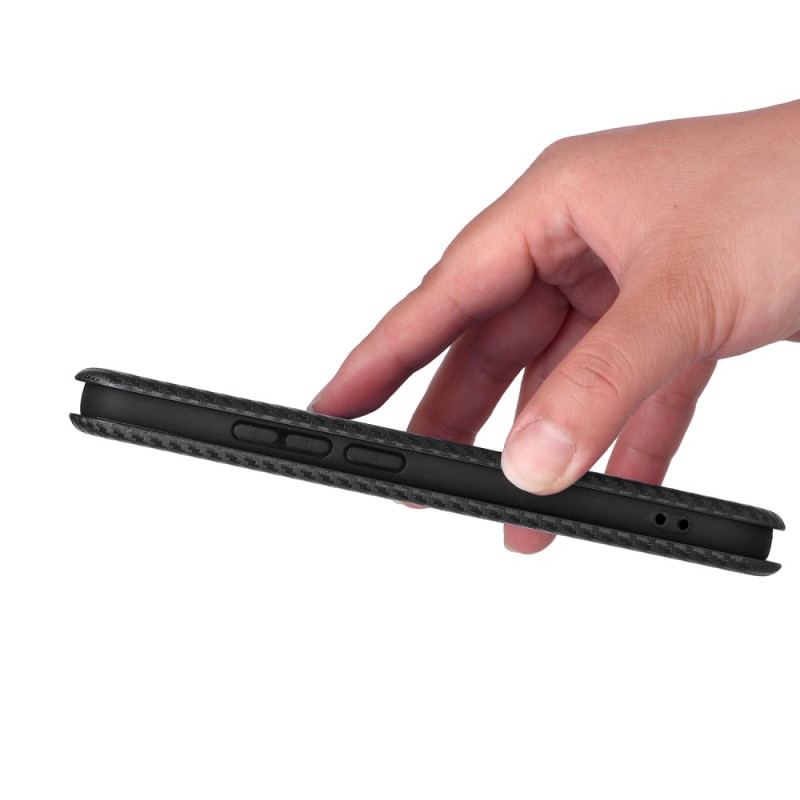 Flip Cover Oppo Reno 14 5G Fibre Carbone
