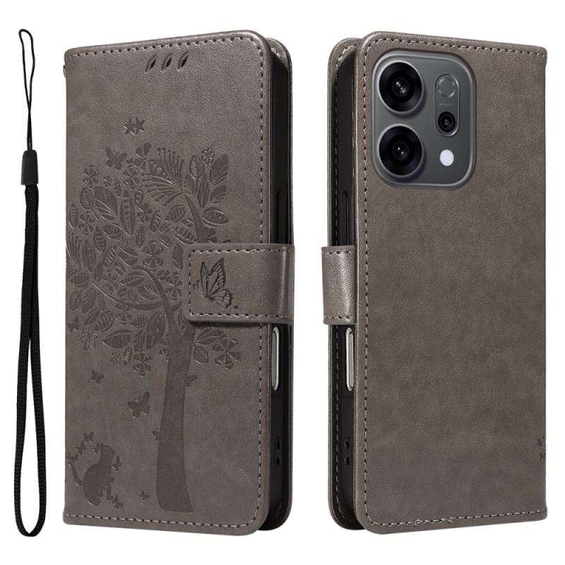 Housse Oppo Reno 14 5G / 14F 5G Arbre et Chat