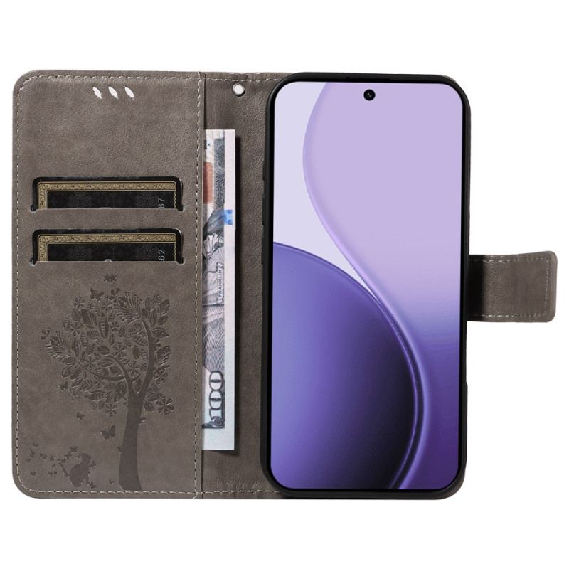 Housse Oppo Reno 14 5G / 14F 5G Arbre et Chat