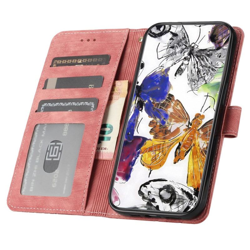 Housse Oppo Reno 14 5G Effet Daim Papillons