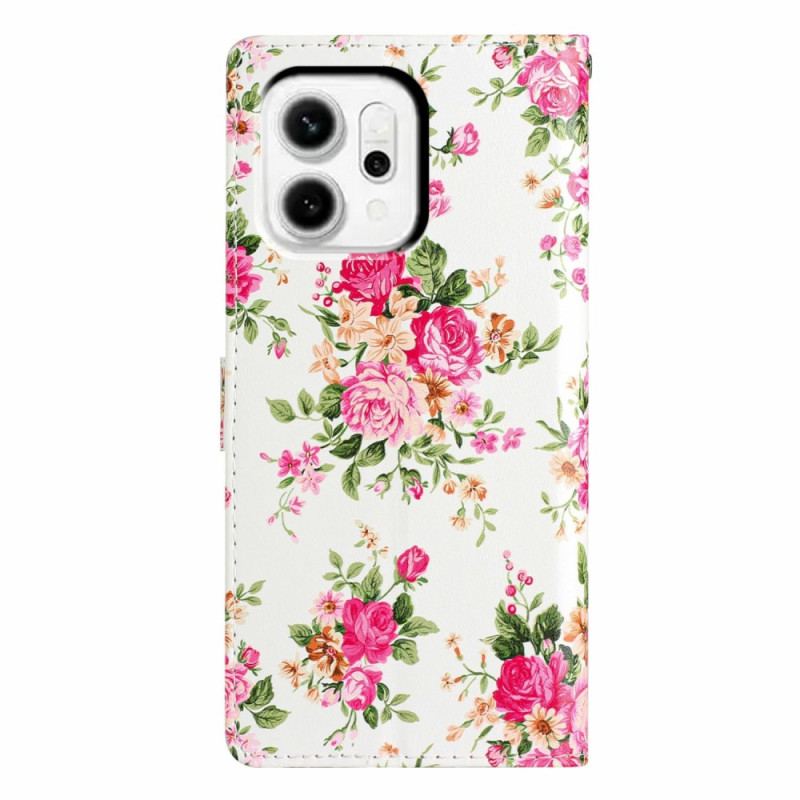 Housse Oppo Reno 14 5G Fleurs Rouges