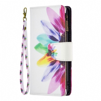 Housse Xiaomi 13 Pro Poche Zippée Fleur