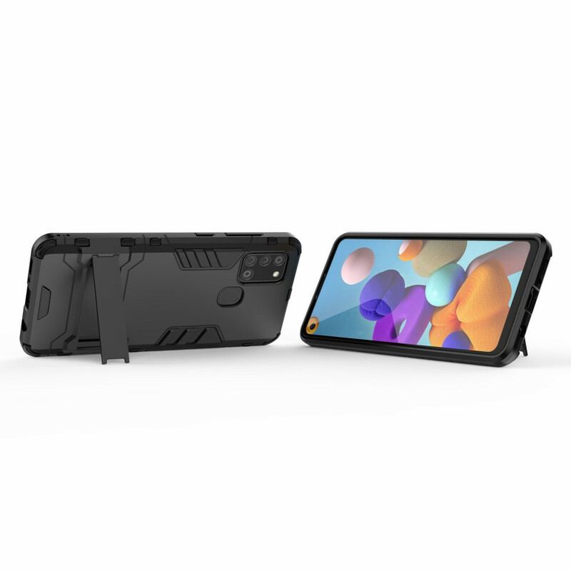 Coque Samsung Galaxy A21s Languette Ultra Résistante