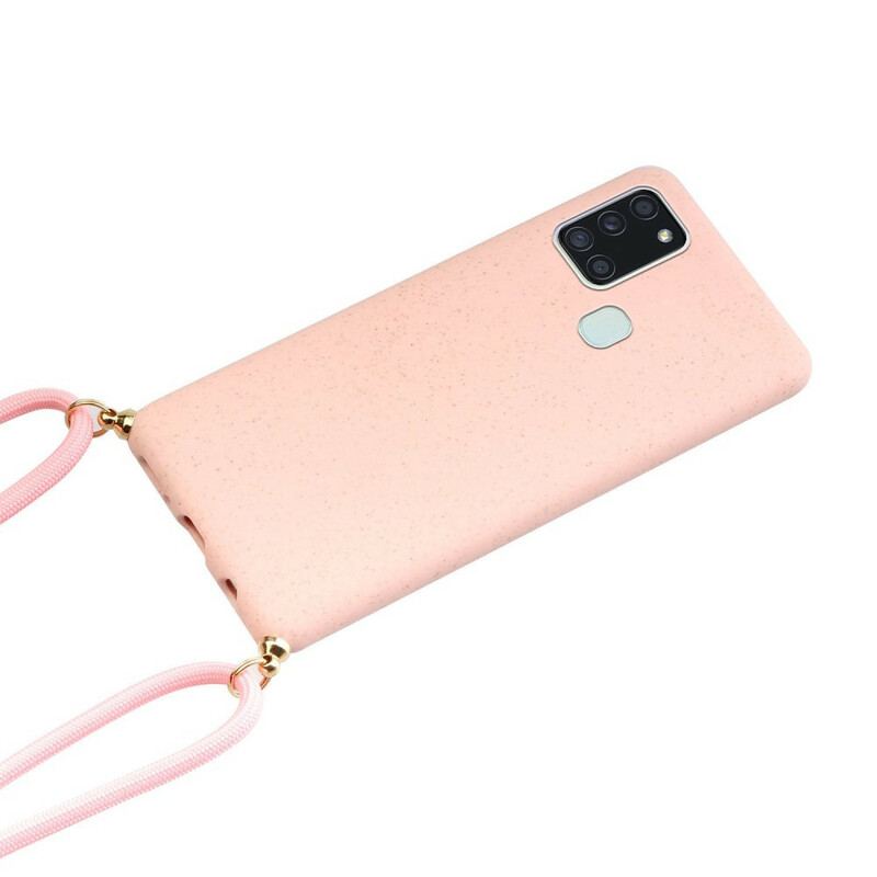 Coque Samsung Galaxy A21s Silicone avec Cordon Coloré