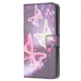 Housse Samsung Galaxy A21s Papillons Néons