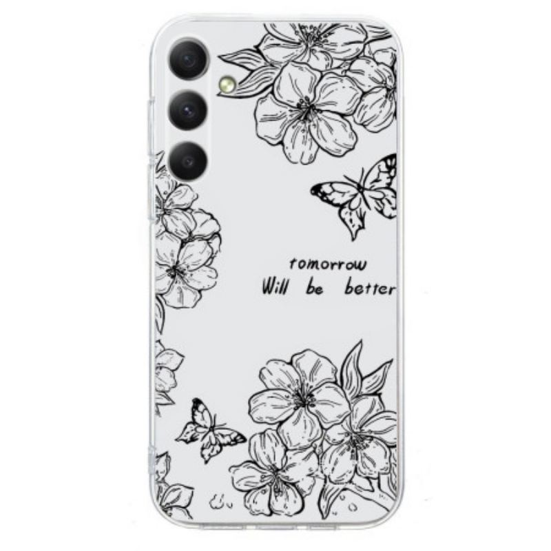 Coque Samsung Galaxy S26 Florale Noire