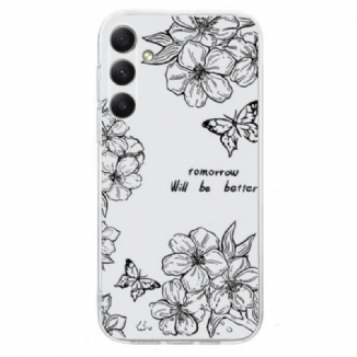 Coque Samsung Galaxy S26 Florale Noire