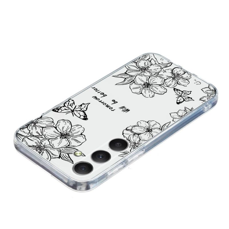 Coque Samsung Galaxy S26 Florale Noire