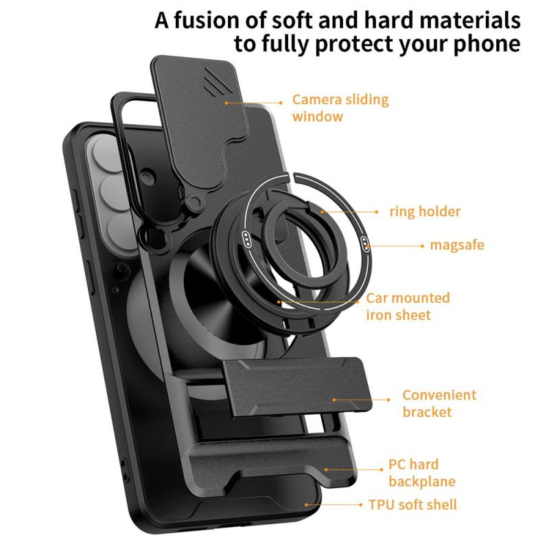 Coque Samsung Galaxy S26 Magnétique Anneau-Support Pliable et Protection Caméra